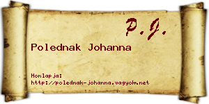 Polednak Johanna névjegykártya